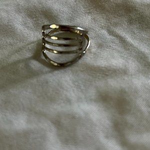 Sterling Silver Banded Ring Size 4